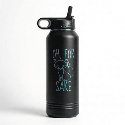 Personalized 32oz Cheeky Stainless Steel Tumbler With Straw, Pick a Sassy Design or Your Logo, Add Your Name On The Back, Gym Travel Gift