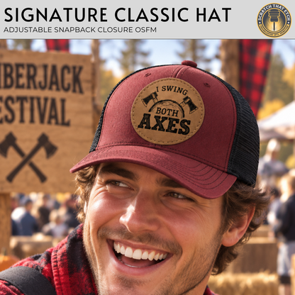 Custom Lumberjack Large Log Stand Tall Hat- Lumberjack Days Trucker Hat, Custom Richardson 112 Hat & Signature Hats FOUR Designs