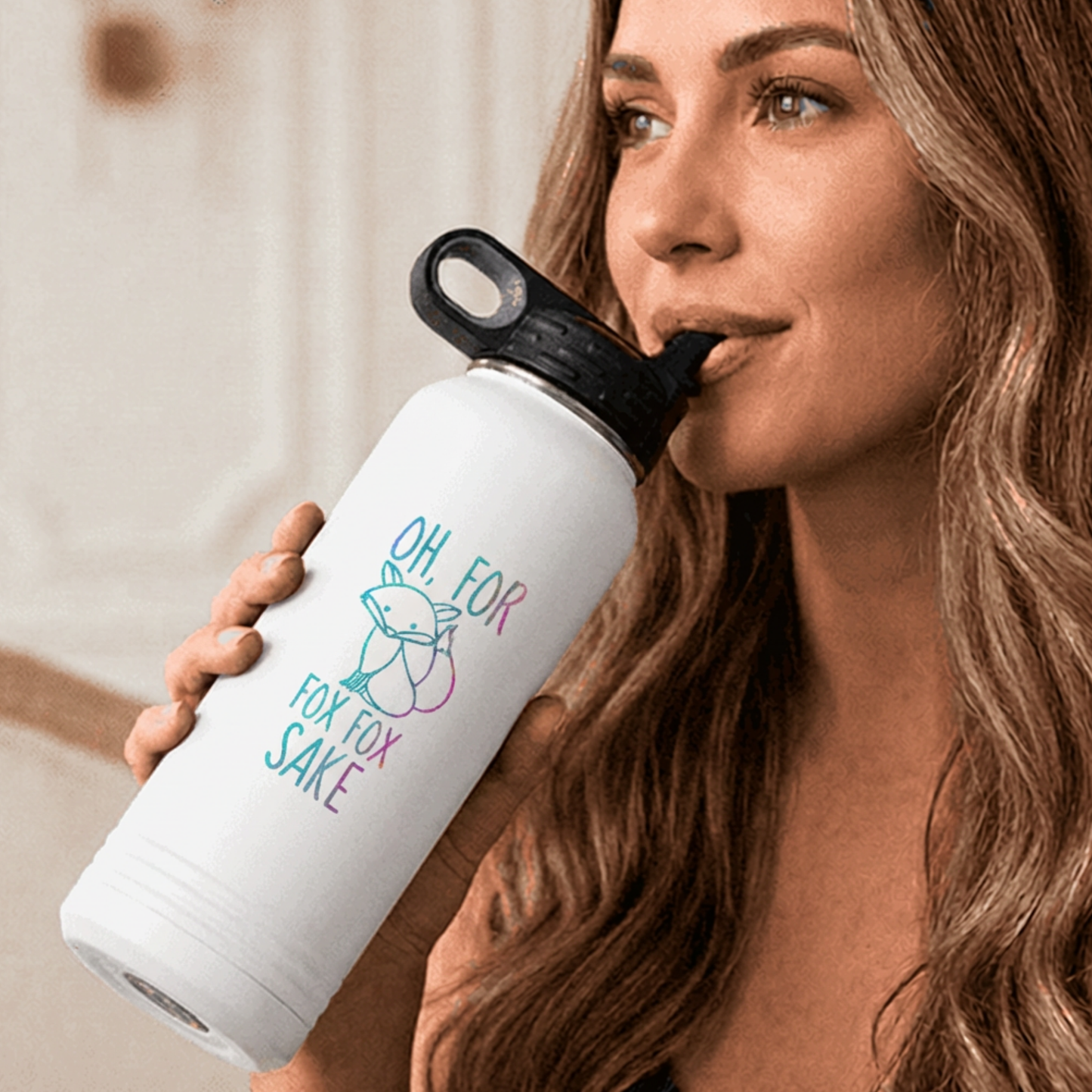 Personalized 32oz Cheeky Stainless Steel Tumbler With Straw, Pick a Sassy Design or Your Logo, Add Your Name On The Back, Gym Travel Gift