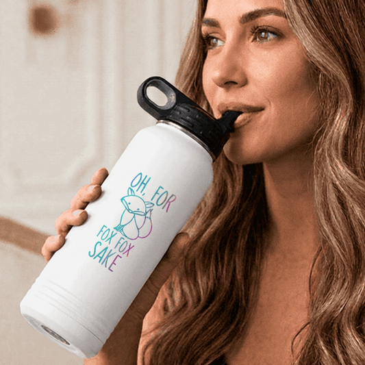 Personalized 32oz Cheeky Stainless Steel Tumbler With Straw, Pick a Sassy Design or Your Logo, Add Your Name On The Back, Gym Travel Gift