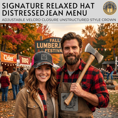 Personalized Lumberjack Festival Patch Hat, Custom Richardson 112 Trucker Hat, Lumberjack Days Gift, 4 Designs To Choose From
