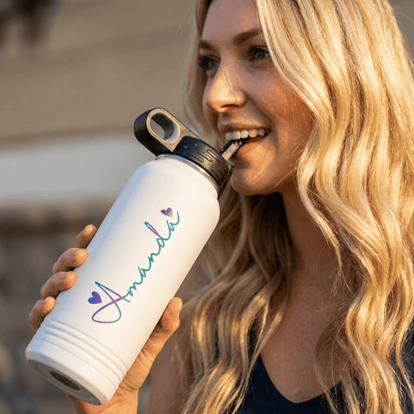 Personalized 32oz Cheeky Stainless Steel Tumbler With Straw, Pick a Sassy Design or Your Logo, Add Your Name On The Back, Gym Travel Gift