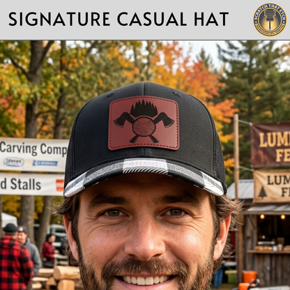 Custom Lumberjack Hardwood Hat, Lumberjack Days Trucker Hat, Custom Richardson 112 Hat & Signature Hats FOUR Designs To Choose From