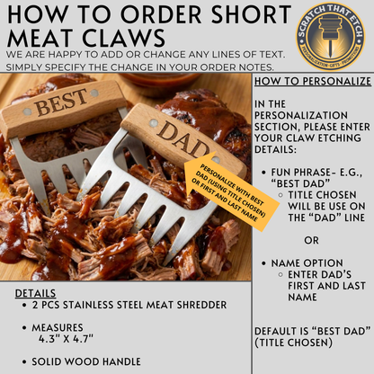 Personalized "Everything Tastes Better When" BBQ Gift Set For Dad Or Grandpa With Bamboo Cutting Board, Meat Claws, Spatula, And Cast Iron Meat Press- Choose Your Gift Set For The Perfect Gift