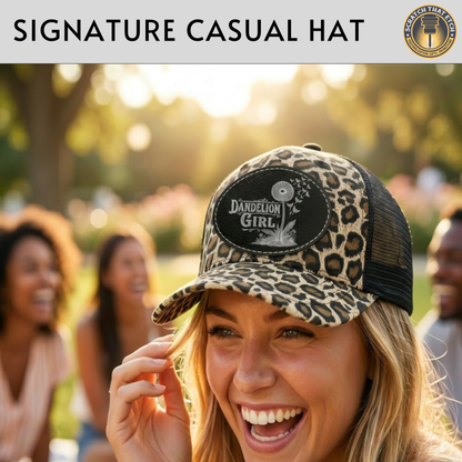 Dandelion Girl Country Music Fan Hat, 2 Designs, Personalized Richardson 112 Trucker Hat & Signature Series Hats For Concerts & Festivals