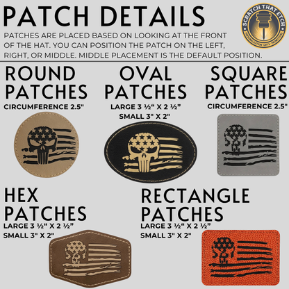 Personalized American Flag Skull Patch Hats, Richardson 112 Trucker Hat, Custom Logo Snapbacks, Beanies, Relaxed & Casual Hats with Patch